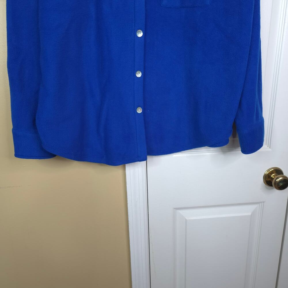 DONNI. Polar Fleece Shirt in Blueberry Size XXL - Picture 5 of 8
